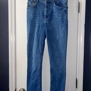 Reformation High-Rise Blue Straight Jeans